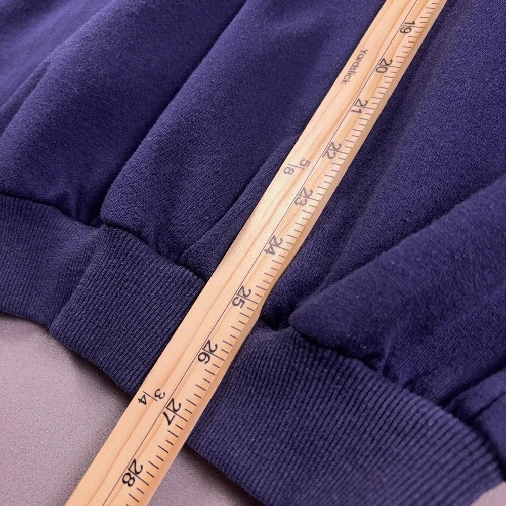 Vintage 90s Cityscape Okoboji Sailboat Quarter Zip Sweatshirt Navy Blue XL